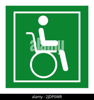 Wheel Chair Hospital Symbol Sign Isolate On White Background,Vector Illustration EPS.10 Stock Vector