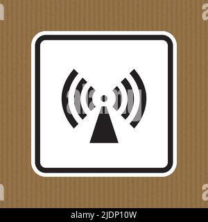 Beware Non-Ionizing Radiation Symbol sign Isolate On White Background,Vector Illustration Stock Vector