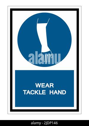 PPE Icon.Wear Tackle Hand Symbol Isolate On White Background,Vector Illustration EPS.10 Stock Vector