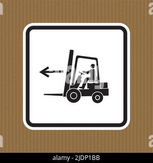 Forklift Point Left Symbol Sign Isolate On White Background,Vector Illustration Stock Vector