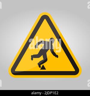 Trip Hazard Symbol Sign Isolate On White Background,Vector Illustration EPS.10 Stock Vector