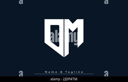 Alphabet letters Initials Monogram logo DM , MD Stock Vector