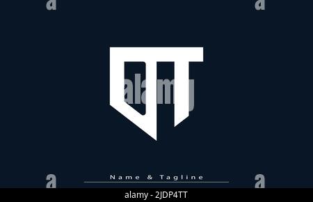 Alphabet letters Initials Monogram logo DT , TD Stock Vector