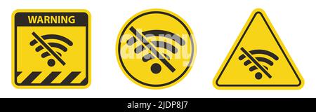 No Wifi Area Sing Isolate On White Background,Vector Illustration Stock Vector