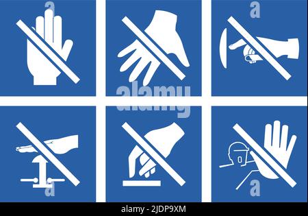 Please do not touch sign icon Stock Vector