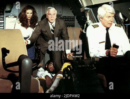 HAGERTY,NIELSEN,ABDUL-JABBAR,GRAVES, AIRPLANE!, 1980 Stock Photo