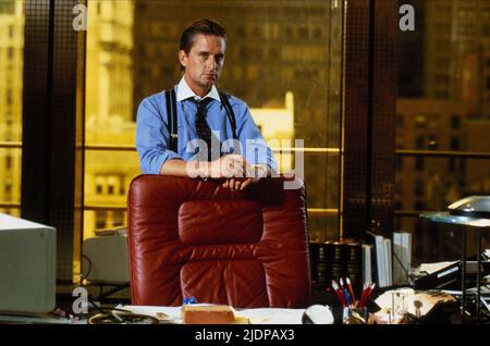 MICHAEL DOUGLAS, WALL STREET, 1987 Stock Photo