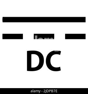 Direct Current DC Symbol Sign Stock Vector
