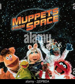 FOZZIE,KERMIT,PIGGY,RIZZO, MUPPETS FROM SPACE, 1999 Stock Photo