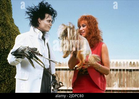 DEPP,BAKER, EDWARD SCISSORHANDS, 1990 Stock Photo