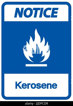 Notice Kerosene Symbol Sign On White Background Stock Vector