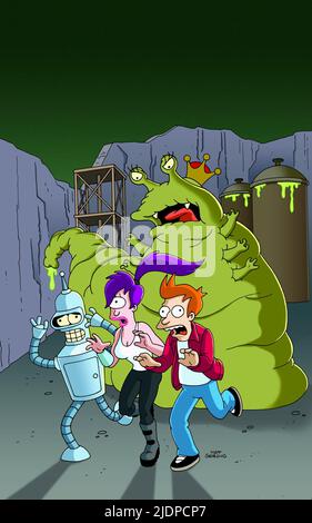 RODRIGUEZ,LEELA,FRY, FUTURAMA, 1999 Stock Photo