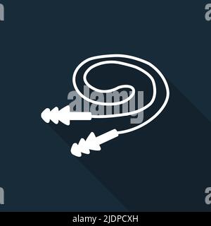 Wear Earplugs symbol On black Background,Vector illustration Stock Vector