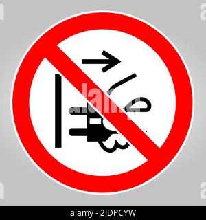 Do Not Disconnect Mains Plug From Electrical Outlet Stock Vector