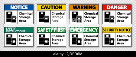 Chemical Storage Symbol Sign Isolate on transparent Background,Vector Illustration Stock Vector