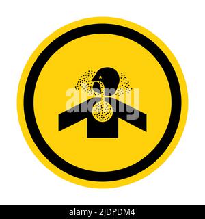 Toxic Gases Asphyxiation Symbol Sign Isolate on White Background,Vector Illustration Stock Vector