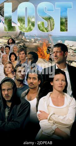 HOLLOWAY,O'QUINN,KIM,KIM,ANDREWS,MONAGHAN,KELLEY,PERRINEAU,FOX,LILLY,GARCIA,GRACE,SOMERHALDER, LOST : SEASON 1, 2004 Stock Photo