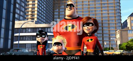 PARR,DASH,INCREDIBLE,ELASTIGIRL, THE INCREDIBLES, 2004 Stock Photo