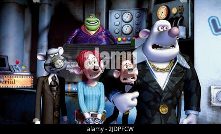 SPIKE,RITA,RODDY,WHITEY, FLUSHED AWAY, 2006 Stock Photo