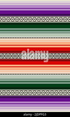Mexican style design used on blankets - Vector Illustration Stock Vector