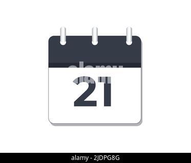 Monochromatic calendar icon, concept of planner and schedule in business and education Stock Vector