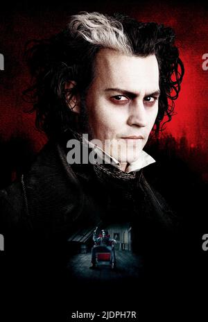 JOHNNY DEPP, SWEENEY TODD: THE DEMON BARBER OF FLEET STREET, 2007, Stock Photo