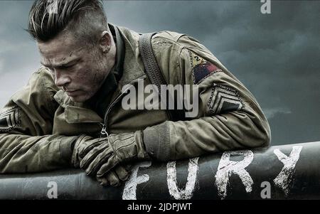 BRAD PITT, FURY, 2014 Stock Photo - Alamy