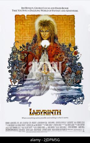 BOWIE,POSTER, LABYRINTH, 1986 Stock Photo