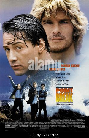 REEVES,POSTER, POINT BREAK, 1991 Stock Photo