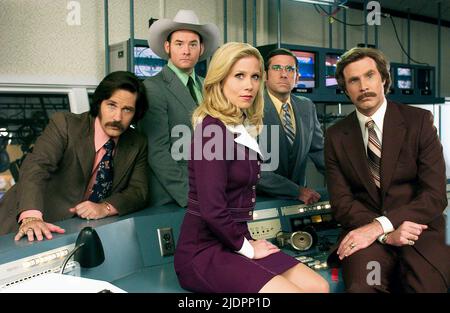 RUDD,KOECHNER,APPLEGATE,CARELL,FERRELL, ANCHORMAN: THE LEGEND OF RON BURGUNDY, 2004, Stock Photo