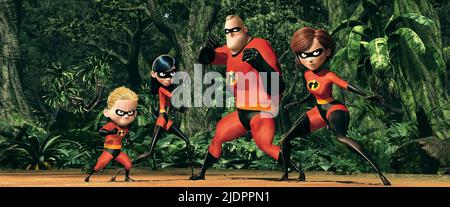 DASH,PARR,INCREDIBLE,ELASTIGIRL, THE INCREDIBLES, 2004, Stock Photo