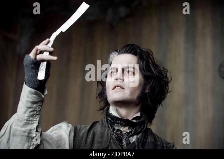 JOHNNY DEPP, SWEENEY TODD: THE DEMON BARBER OF FLEET STREET, 2007, Stock Photo