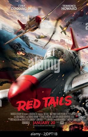 FIGHTER PLANES POSTER, RED TAILS, 2012, Stock Photo