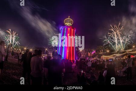 Glastonbury Festival 2022. Wednesday First Day 22 June 2022. Credit: Alamy Live News/Charlie Raven Stock Photo