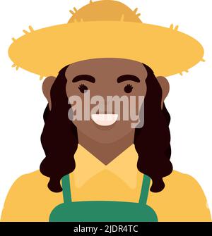 female farmer worker avatar character Stock Vector Image & Art - Alamy