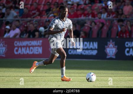 Toronto, Canada. 22nd June, 2022. Ismael Kone (28) of Montreal seen in action during the Canadian Championship game between Toronto FC and CF Montreal at BMO Field. The game ended 4-0 for Toronto FC. (Photo by Angel Marchini/SOPA Images/Sipa USA) Credit: Sipa USA/Alamy Live News Stock Photo