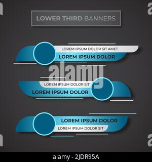 Abstract modern geometric lower third banner template design Stock Vector