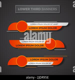 Abstract modern geometric lower third banner template design Stock Vector