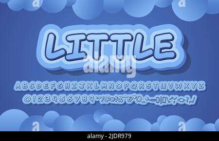 3D Little Text effect, Editable Text Style Stock Vector