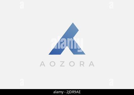 Unique modern geometric creative elegant letter A logo template. Vector icon. Stock Vector