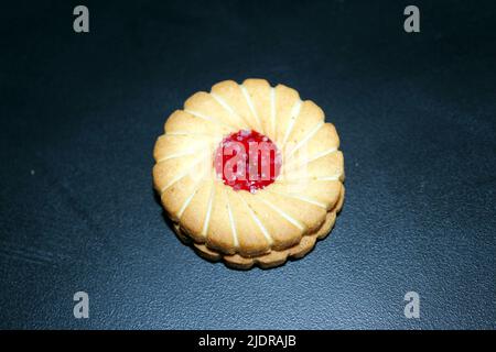 cookie isolated on black background Stock Photo