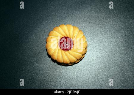 cookie isolated on black background Stock Photo