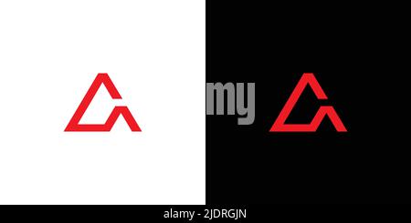 Modern and elegant CA letter initial logo design Stock Vector