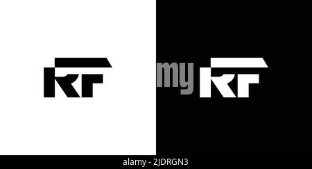 Modern and elegant letter RF initial logo design Stock Vector