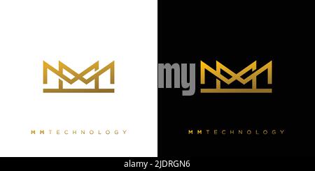 Modern and elegant letter MM initials logo design Stock Vector