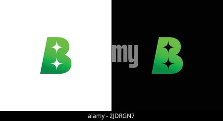 Modern and elegant letter B initials hygiene logo design Stock Vector