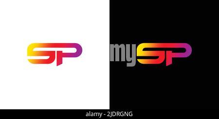 Modern and elegant  letter SP initial logo design Stock Vector