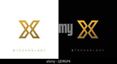 Modern and elegant letter X initials logo design Stock Vector