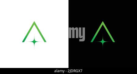 Modern and elegant letter A initial hygiene logo design Stock Vector