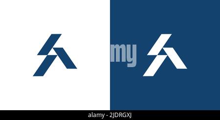 Modern and elegant SA initials abstract logo design Stock Vector